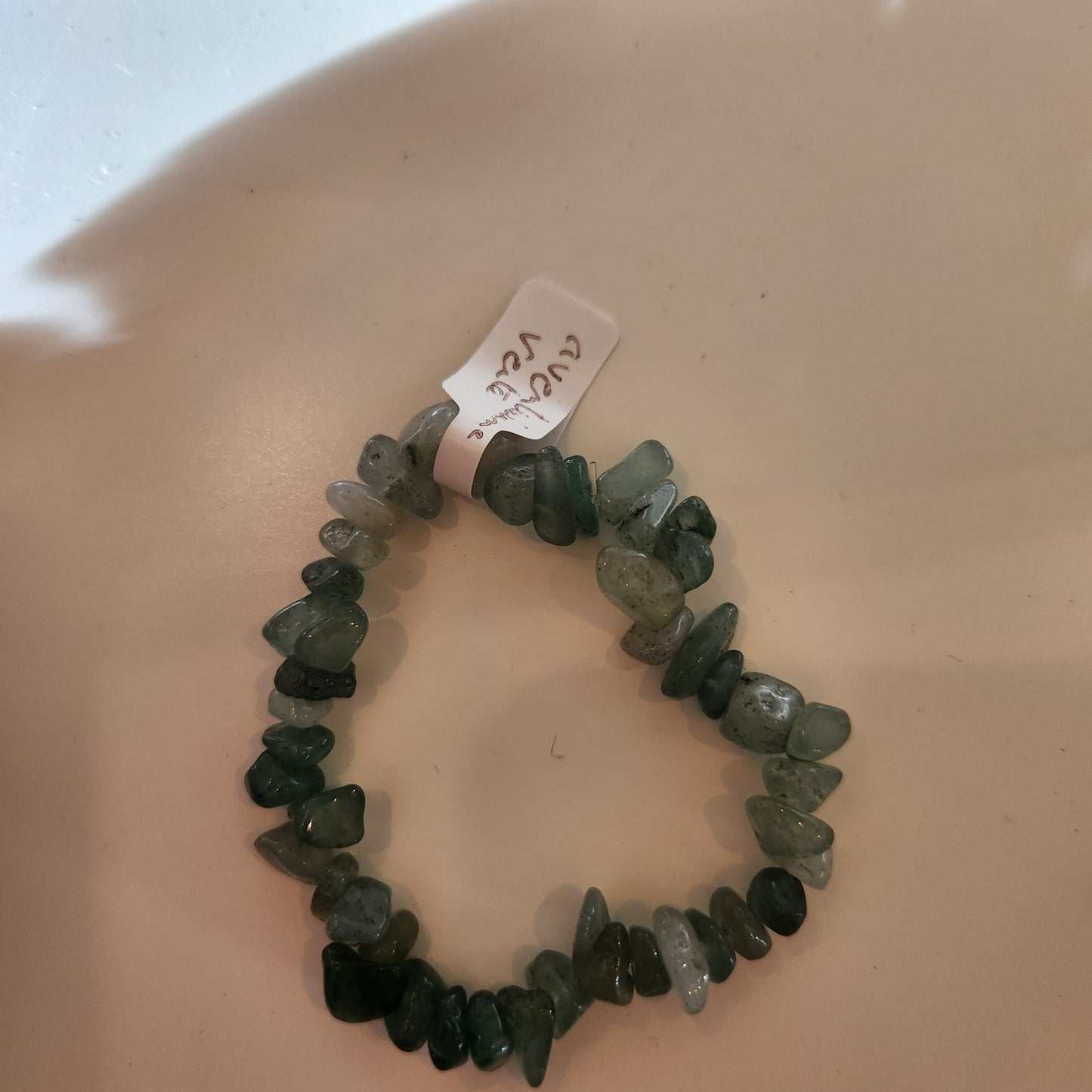 Bracelet chips aventurine verte 16 cm